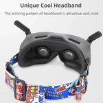 Serre-tête élastique fixe Sunnylife TD487 pour DJI Avata / FPV Goggles V2, sangle (rouge)