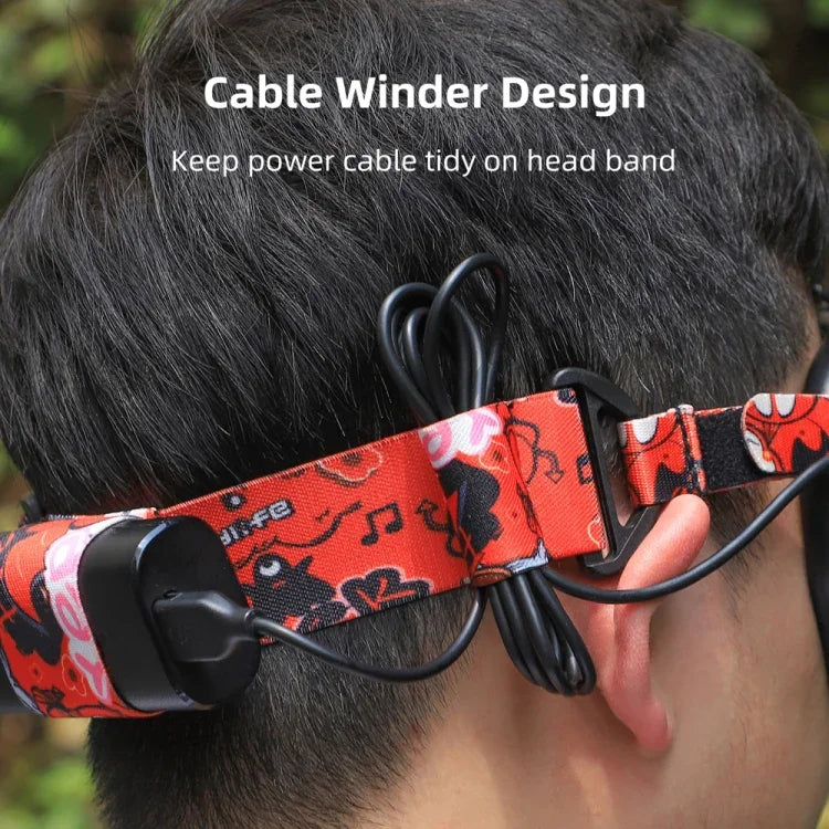 Serre-tête élastique fixe Sunnylife TD487 pour DJI Avata / FPV Goggles V2, sangle (rouge)