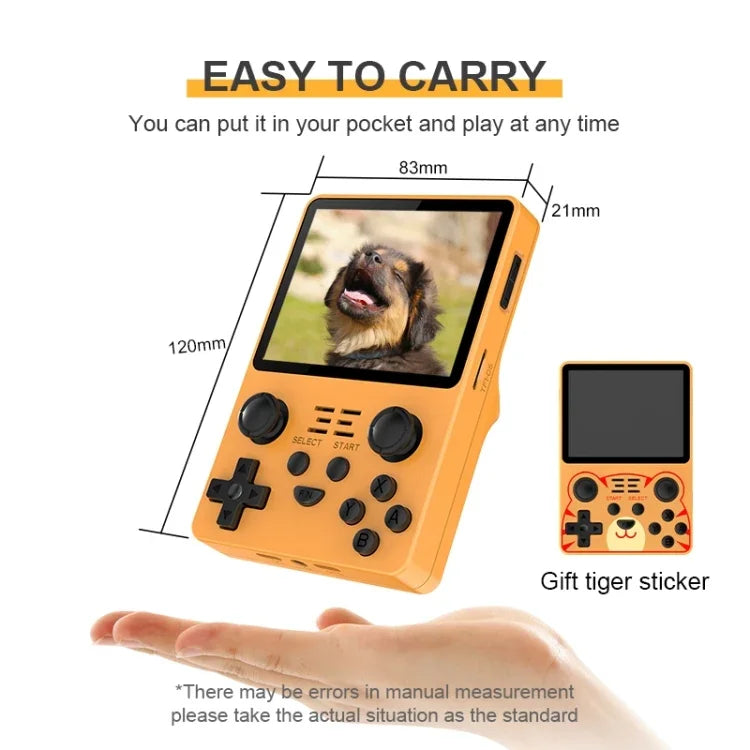 Console de jeu portable rétro open source POWKIDDY RGB20S avec écran IPS de 3,5 pouces, 16 Go + 64 Go ou 16 Go + 256 Go