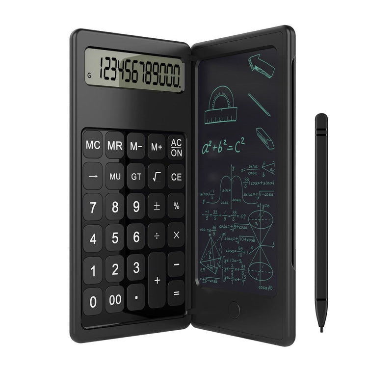 Calculatrice de tableau d'écriture LCD pliable et portable de 6 pouces pour l'apprentissage en entreprise, modèle de base, modèle fonctionnel