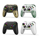 Manette de jeu sans fil Bluetooth à vibrations somatosensorielles pour Nintendo Switch/Switch Pro, Noir et or, Blanc et vert, Noir, Blanc