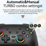 Manette de jeu sans fil Bluetooth à vibrations somatosensorielles pour Nintendo Switch/Switch Pro, Noir et or, Blanc et vert, Noir, Blanc