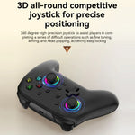 Manette de jeu sans fil Bluetooth à vibrations somatosensorielles pour Nintendo Switch/Switch Pro, Noir et or, Blanc et vert, Noir, Blanc