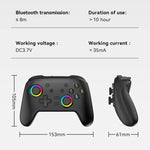 Manette de jeu sans fil Bluetooth à vibrations somatosensorielles pour Nintendo Switch/Switch Pro, Noir et or, Blanc et vert, Noir, Blanc