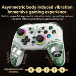 Manette de jeu sans fil Bluetooth à vibrations somatosensorielles pour Nintendo Switch/Switch Pro, Noir et or, Blanc et vert, Noir, Blanc