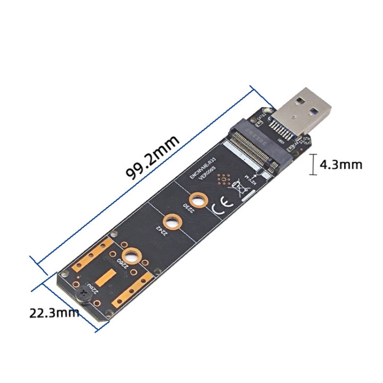 Adaptateur ENCNVME-R33 USB 3.2 Gen 2 10Gbps vers NVMe M.2 SSD avec puces RTL9210 pour M Key M2 NVMe, ENCNVME-R33