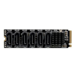 Carte d'extension de transfert M2 M-EKY PCIe 3.0 vers SATA 6G, adaptateur d'extension de disque dur 6 ports