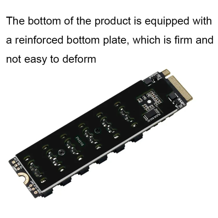 Carte d'extension de transfert M2 M-EKY PCIe 3.0 vers SATA 6G, adaptateur d'extension de disque dur 6 ports