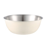 Bol en acier inoxydable 304 de qualité alimentaire pour cuisine, pâtisserie, mélange, légumes, saladier, 19 cm (jaune), 22 cm (jaune), 24 cm (jaune), 19 cm (blanc), 22 cm (blanc), 24 cm (blanc)