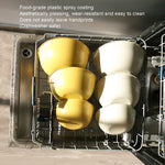 Bol en acier inoxydable 304 de qualité alimentaire pour cuisine, pâtisserie, mélange, légumes, saladier, 19 cm (jaune), 22 cm (jaune), 24 cm (jaune), 19 cm (blanc), 22 cm (blanc), 24 cm (blanc)