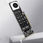 Adaptateur d'extension RAID SSD NVMe x4 PCI-E X16 vers M.2 à clé M, compatible 2242/2260/2280/22110, PH44Plus