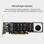Adaptateur d'extension RAID SSD NVMe x4 PCI-E X16 vers M.2 à clé M, compatible 2242/2260/2280/22110, PH44Plus