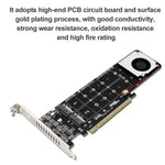Adaptateur d'extension RAID SSD NVMe x4 PCI-E X16 vers M.2 à clé M, compatible 2242/2260/2280/22110, PH44Plus