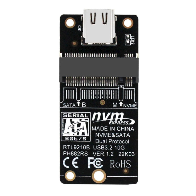 Boîtier disque dur M.2 NVME carte de transfert avec puce RTL9210B Type-C / USB-C USB3.1 Gen2 10Gbps