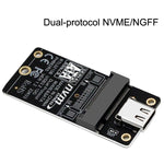 Boîtier disque dur M.2 NVME carte de transfert avec puce RTL9210B Type-C / USB-C USB3.1 Gen2 10Gbps