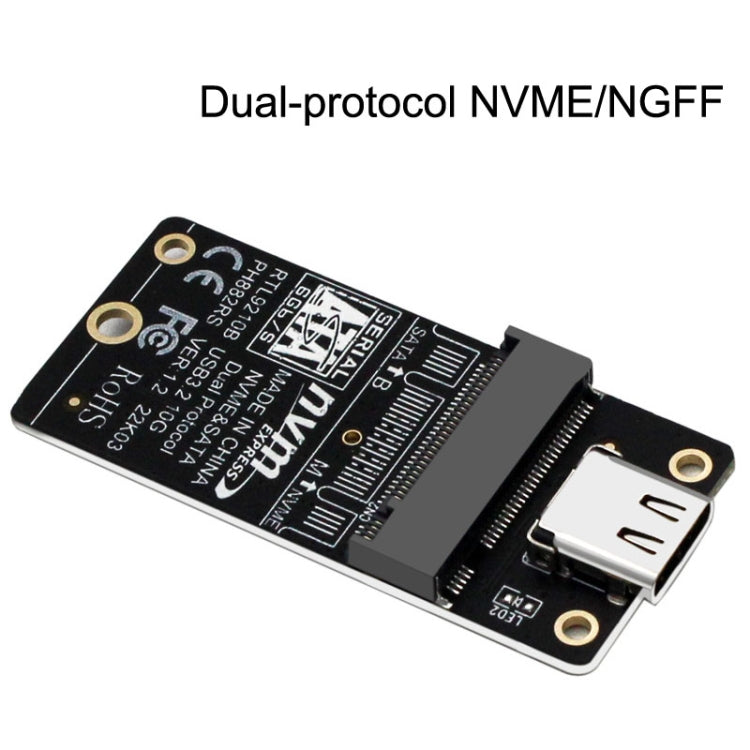 Boîtier disque dur M.2 NVME carte de transfert avec puce RTL9210B Type-C / USB-C USB3.1 Gen2 10Gbps