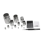 Poids étalons en acier inoxydable, 25 pièces/kit Niveau F1 1 mg-1 kg