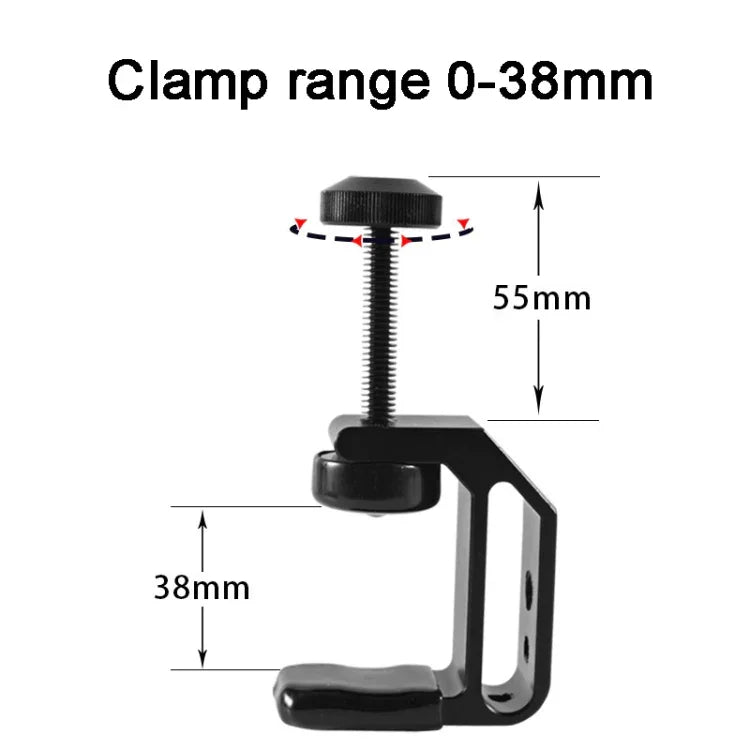 Pince en C universelle BEXIN WN-38 avec trous de 6,35 mm (1/4 po) et 9,5 mm (3/8 po) pour fixation sur table ou bureau