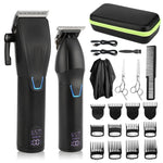 Kit d'outils de coupe de cheveux électriques pour hommes - Tondeuse électrique de sculpture, LM-2027 2 en 1 (Noir), LM-2027 2 en 1 (Or)
