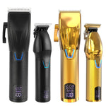 Kit d'outils de coupe de cheveux électriques pour hommes - Tondeuse électrique de sculpture, LM-2027 2 en 1 (Noir), LM-2027 2 en 1 (Or)