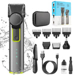 IPX5 étanche hommes multifonctionnel barbier 4 en 1 rasoir tondeuse nez ensemble de cheveux recharge USB, 677 4 en 1