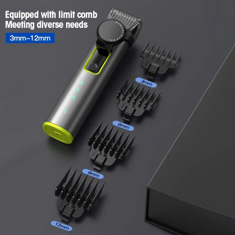 IPX5 étanche hommes multifonctionnel barbier 4 en 1 rasoir tondeuse nez ensemble de cheveux recharge USB, 677 4 en 1