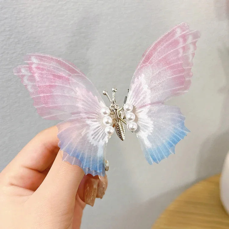 Épingle à Cheveux Papillon Faite à la Main pour Enfants, Accessoires pour Cheveux Papillon de Printemps