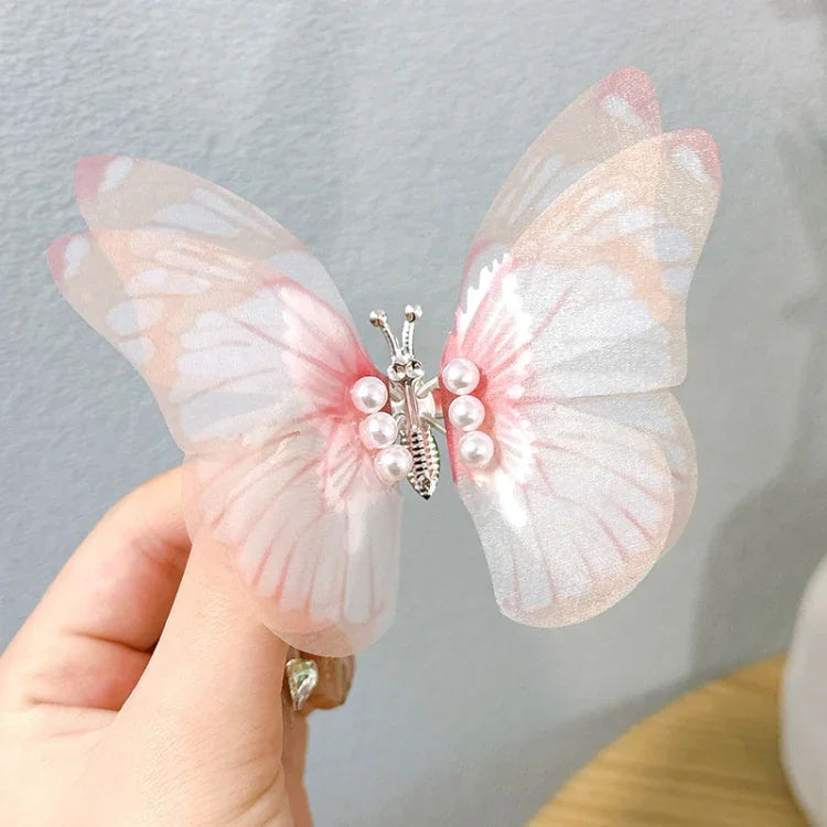 Épingle à Cheveux Papillon Faite à la Main pour Enfants, Accessoires pour Cheveux Papillon de Printemps