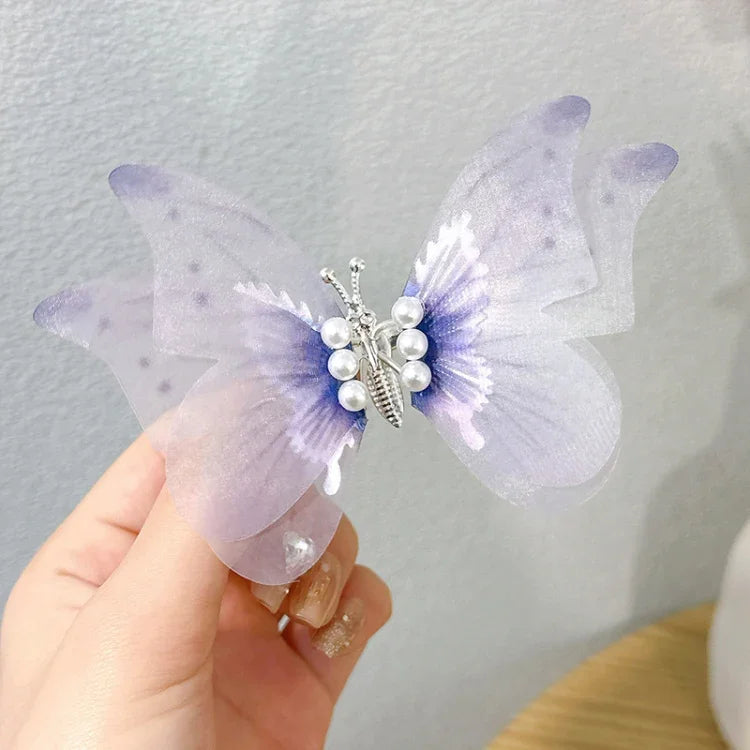 Épingle à Cheveux Papillon Faite à la Main pour Enfants, Accessoires pour Cheveux Papillon de Printemps