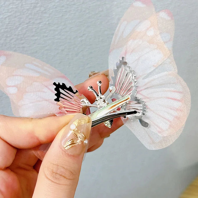 Épingle à Cheveux Papillon Faite à la Main pour Enfants, Accessoires pour Cheveux Papillon de Printemps