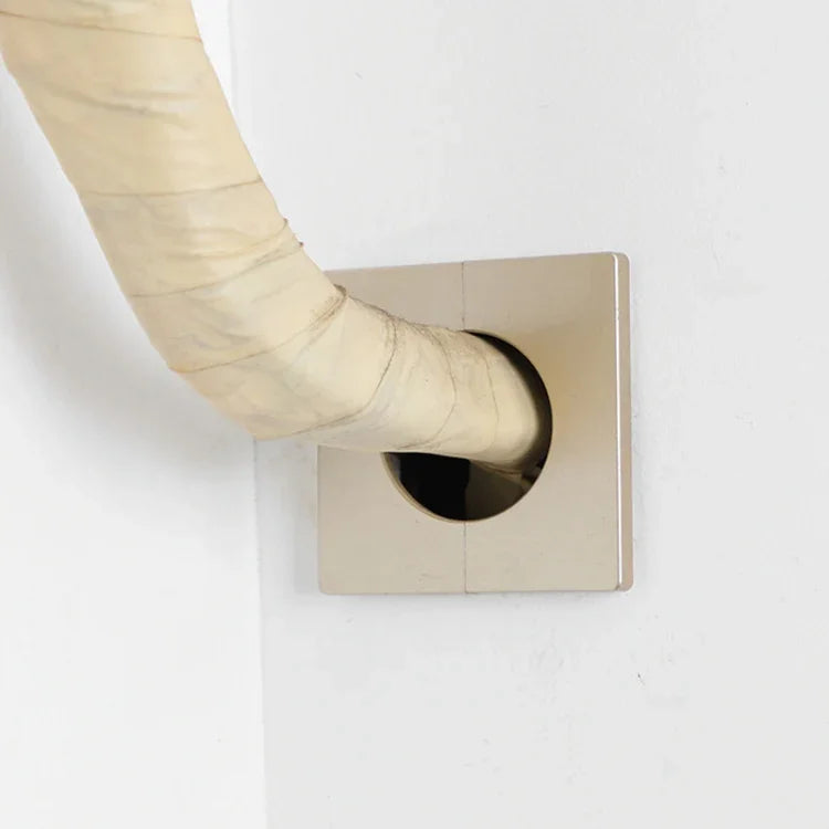 Square Air Conditioning Hole Decoration Cover Wall Hole Plug, Split 5cm White, Split 5cm Gold, Split 5cm Silver, 9cm White, 9cm Gold, 9cm Silver