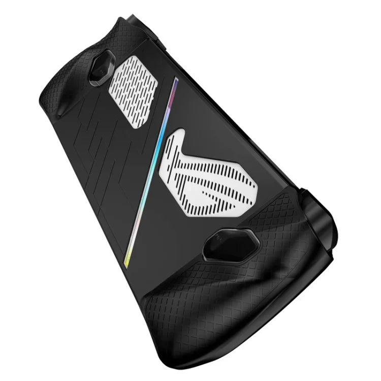 Pour la console de jeu ASUS ROG Ally, étui de protection en silicone, boîtier pulvérisé à l'huile, étui en silicone noir