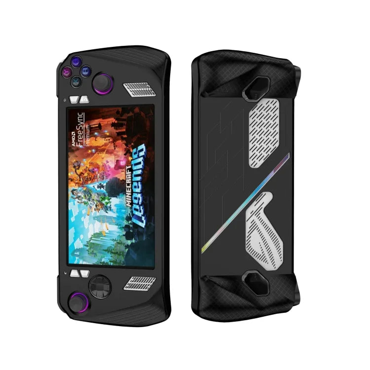 Pour la console de jeu ASUS ROG Ally, étui de protection en silicone, boîtier pulvérisé à l'huile, étui en silicone noir