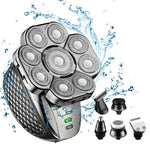 Rasoir multifonctionnel USB 9 têtes avec lavage intégral, rasoir chauve pour hommes, 6 en 1