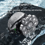 Rasoir multifonctionnel USB 9 têtes avec lavage intégral, rasoir chauve pour hommes, 6 en 1