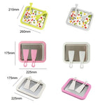 Mini machine à yaourt frit maison pour enfants DIY plateau à glace frit, acier inoxydable vert 26x21cm, acier inoxydable blanc 26x21cm, acier inoxydable rose 22,5x17,5cm, acier inoxydable blanc 22,5x17,5cm, alliage d'aluminium blanc 22,5x17,5cm