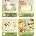 Mini machine à yaourt frit maison pour enfants DIY plateau à glace frit, acier inoxydable vert 26x21cm, acier inoxydable blanc 26x21cm, acier inoxydable rose 22,5x17,5cm, acier inoxydable blanc 22,5x17,5cm, alliage d'aluminium blanc 22,5x17,5cm