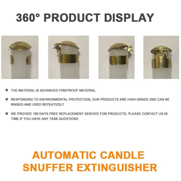 Éteignoir automatique de bougie, pince à bougie en métal, couvercle d'extinction de bougie, éteignoir automatique de bougie doré, éteignoir automatique de bougie argenté