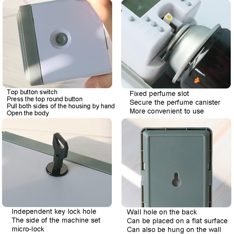 Panneau en acier inoxydable anti-corrosion avec écran LCD numérique, diffuseur de parfum intelligent automatique, LCD (brossé), LCD (titane noir), LCD (or titane)