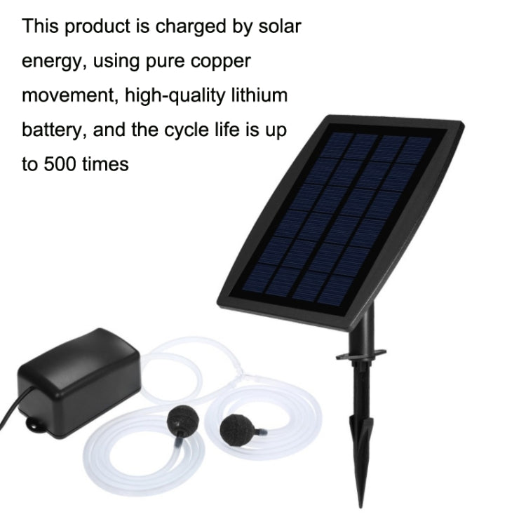 Pompe d'aération solaire à brancher avec stockage d'énergie pour aquarium, pompe d'aération solaire
