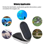 Pompe à Oxygène Solaire Portable Extérieure Couvercle Basculant Aquarium Pompe à Oxygène Solaire, Pompe à Oxygène Solaire