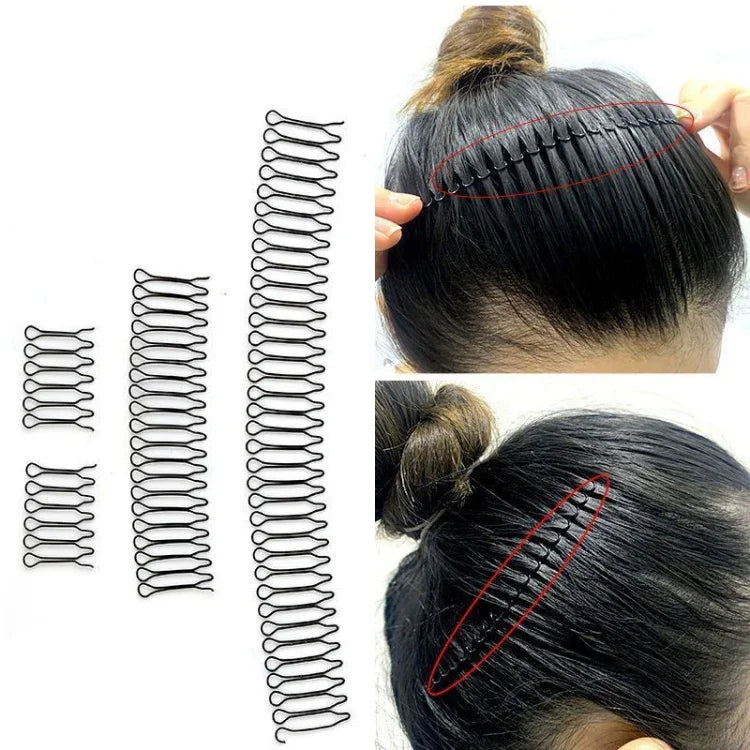 Épingle à Cheveux Fixe Bandeau Accessoires de Cheveux Peigne Invisible Coiffure Ronde, A, B, C, D, E