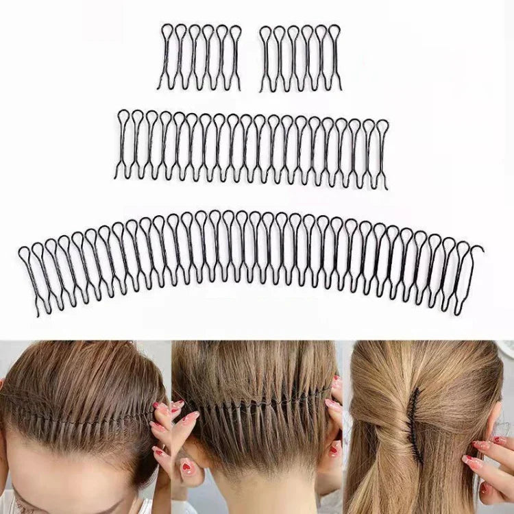 Épingle à Cheveux Fixe Bandeau Accessoires de Cheveux Peigne Invisible Coiffure Ronde, A, B, C, D, E