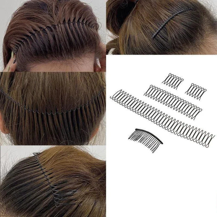 Épingle à Cheveux Fixe Bandeau Accessoires de Cheveux Peigne Invisible Coiffure Ronde, A, B, C, D, E