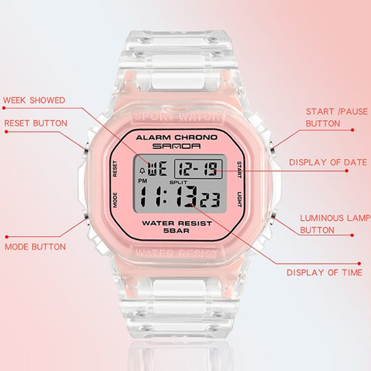 Montre sportive multifonction étanche SANDA 2009 avec calendrier