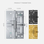 Charnière de fermeture automatique de porte multifonction 4 pouces, Couleur acier argent, Noir, Couleur acier or