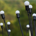 2 ensembles de lumières solaires lucioles de Noël pour jardin extérieur étanches, 6 têtes lumière chaude, 6 têtes lumière colorée, 8 têtes lumière chaude, 8 têtes lumière colorée, 10 têtes lumière chaude, 10 têtes lumière colorée
