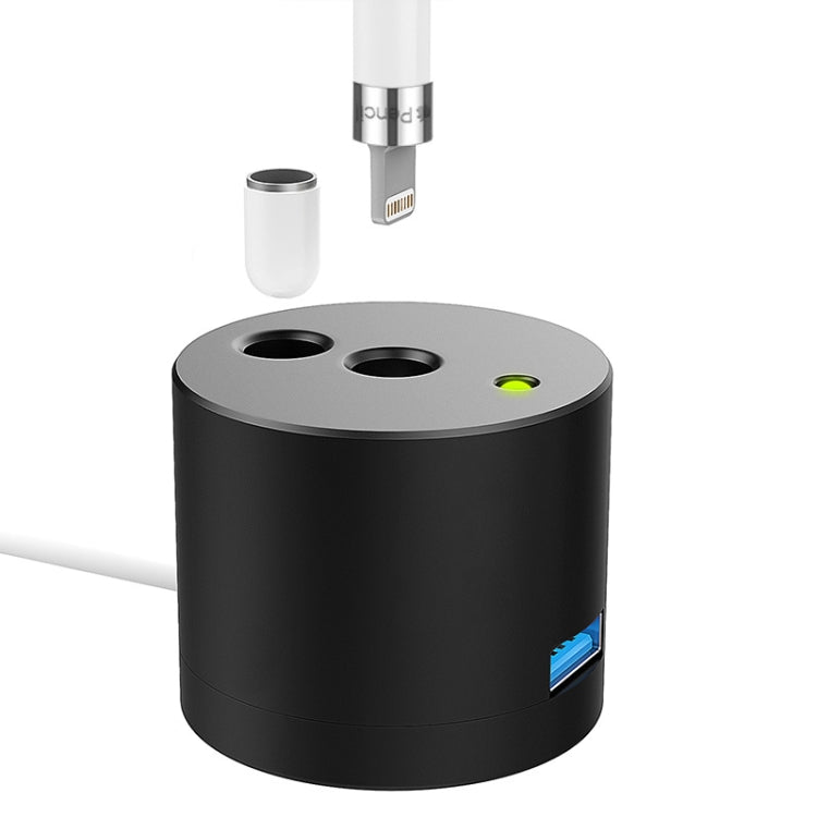 Pour adaptateur de charge USB Apple Pencil 1 avec base en métal et indicateur LED, A48 Argent, A48 Noir, A48 Or Rose