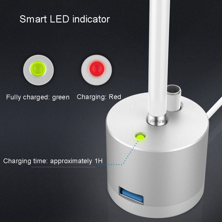 Pour adaptateur de charge USB Apple Pencil 1 avec base en métal et indicateur LED, A48 Argent, A48 Noir, A48 Or Rose
