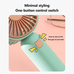 Ventilateur électrique portable de bureau à main avec chargement USB